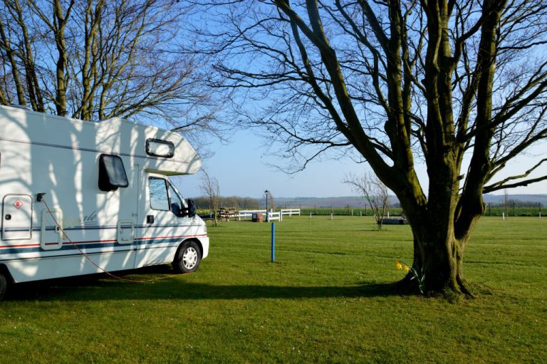 View from a motorhome at Coomb Caravan Park
